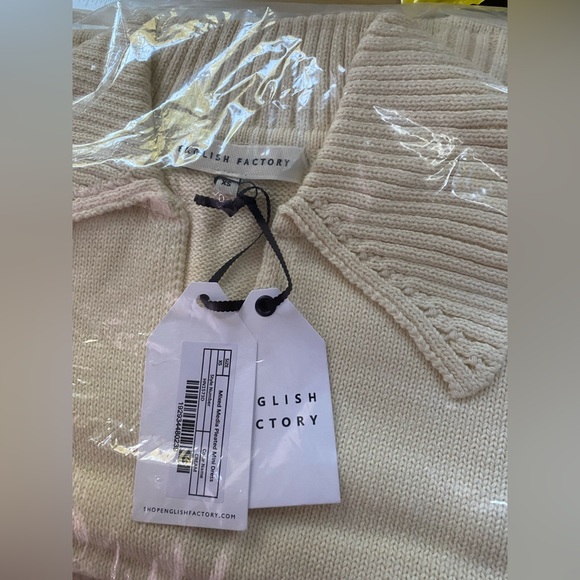 anthropologie English Factory Twofer Sweater Dress size XS nwt cream new - Picture 5 of 5